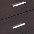 SEI Furniture Owen 3 Drawer Nightstand in Ebony and Chrome