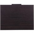 SEI Furniture Owen 3 Drawer Nightstand in Ebony and Chrome