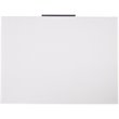 SEI Furniture Owen 3 Drawer Nightstand in White and Chrome