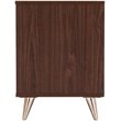 SEI Furniture Oren 3 Drawer Nightstand in Walnut