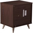 SEI Furniture Oren 3 Drawer Nightstand in Walnut