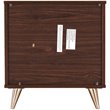 SEI Furniture Oren 3 Drawer Nightstand in Walnut