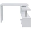 SEI Furniture Yates Adjustable Corner Writing Desk in White and Chrome