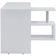 SEI Furniture Yates Adjustable Corner Writing Desk in White and Chrome