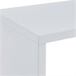 SEI Furniture Yates Adjustable Corner Writing Desk in White and Chrome