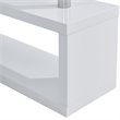 SEI Furniture Yates Adjustable Corner Writing Desk in White and Chrome