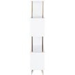 SEI Furniture Beckerman 4 Shelf Bookcase in White and Champagne