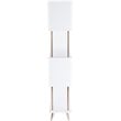 SEI Furniture Beckerman 4 Shelf Bookcase in White and Champagne
