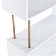 SEI Furniture Beckerman 4 Shelf Bookcase in White and Champagne