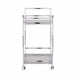 Southern Enterprises Ivers Mirrored Metal Bar Cart in Chrome