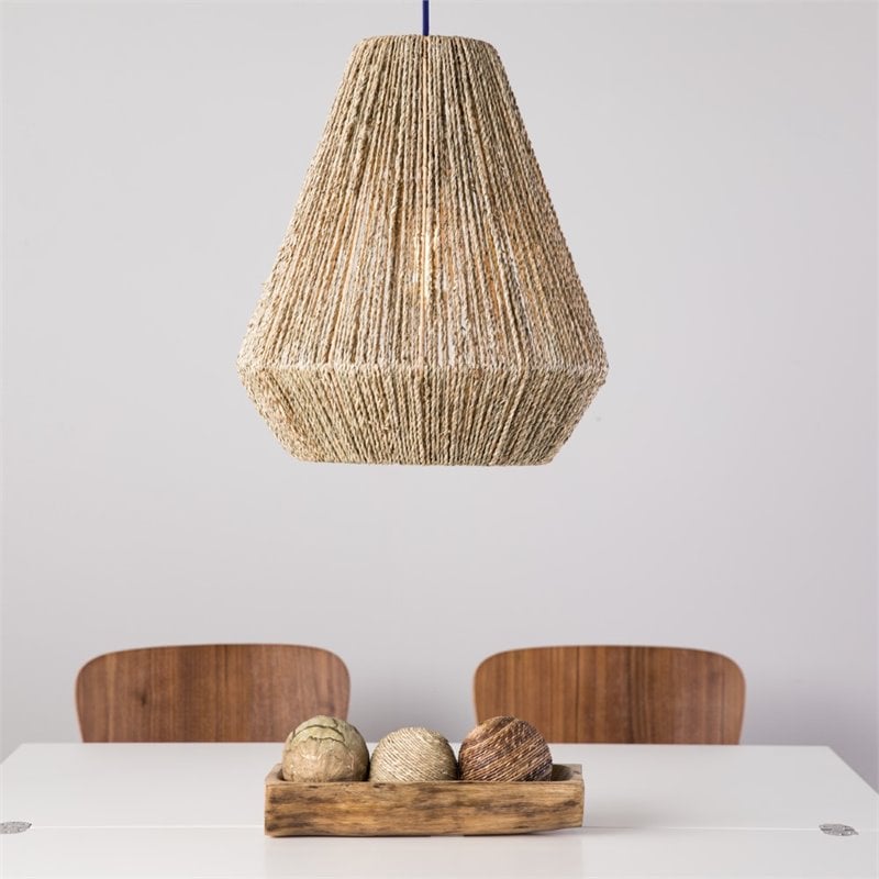 Sei Furniture Lennat Woven Seagrass Pendant Lamp Shade In Natural Cymax Business