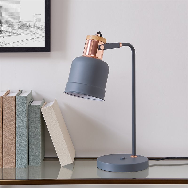 rose gold and grey table lamp
