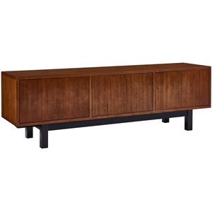 SEI Furniture Welling 63&quot TV Stand in Dark Tobacco and Black