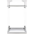 SEI Furniture Kansal Mirrored Top End Table in Polished Nickel