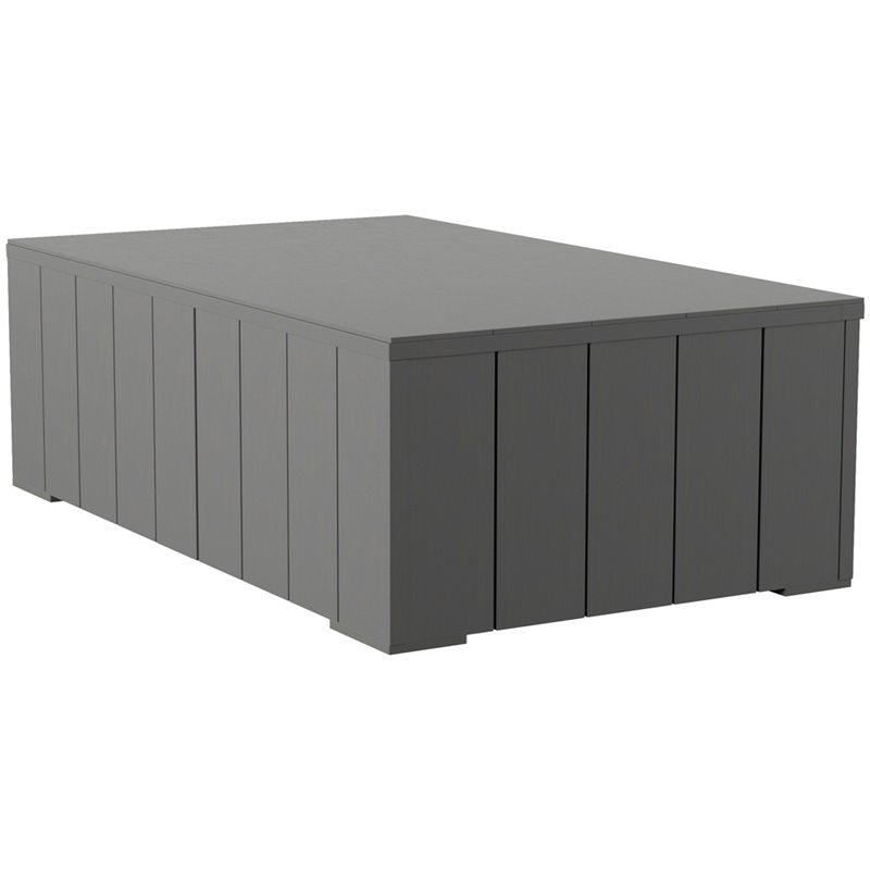 Southern Enterprises Ladford Storage Trunk Patio Coffee Table In Gray Od4321