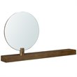 SEI Furniture Amivon Wall Display Shelf with Mirror in Sienna