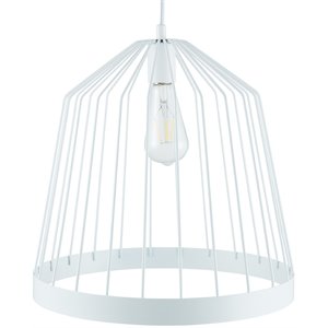sei furniture clio contemporary metal cage pendant lamp