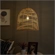 SEI Furniture Formosa Coastal Rattan Cage Pendant Lamp in Natural