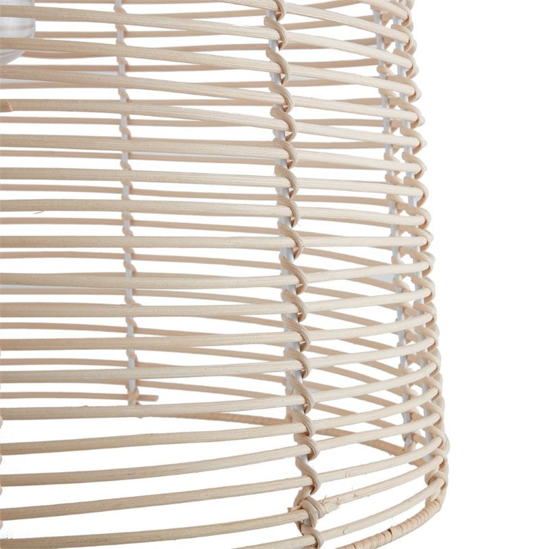 SEI Furniture Formosa Coastal Rattan Cage Pendant Lamp in Natural