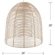 SEI Furniture Formosa Coastal Rattan Cage Pendant Lamp in Natural