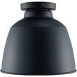 SEI Furniture Averni Industrial Metal Dome Flush Mount in Black
