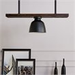 SEI Furniture Averni Industrial Metal Dome Flush Mount in Black