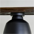 SEI Furniture Averni Industrial Metal Dome Flush Mount in Black