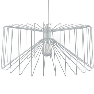 sei furniture furman contemporary metal wire frame pendant lamp