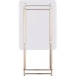 SEI Furniture Meridino Folding Glass Top Tray Table in Champagne Copper
