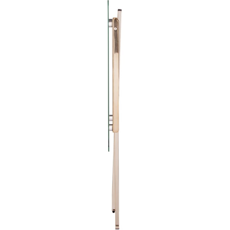 SEI Furniture Meridino Folding Glass Top Tray Table in Champagne Copper