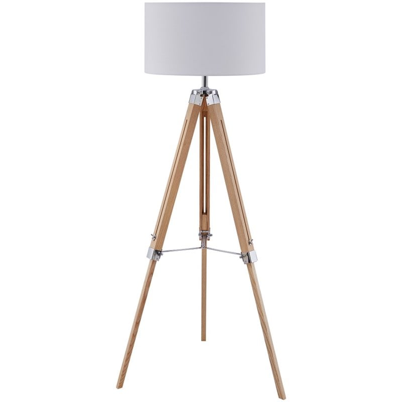 wooden tripod floor lamp