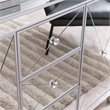 SEI Furniture Mirage 2 Door Mirrored Sideboard in Matte Silver