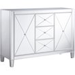 SEI Furniture Mirage 2 Door Mirrored Sideboard in Matte Silver
