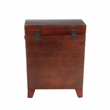 SEI Furniture Wood Espresso Square Pyramid Trunk End Table