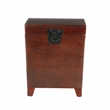 SEI Furniture Wood Espresso Square Pyramid Trunk End Table