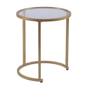 sei furniture evelyn 2 piece nesting side table set in gold