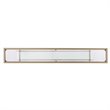 SEI Furniture Bergen Narrow Metal Console in Gold with White Glass