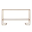 Southern Enterprises Horten Narrow Mirrored Shelf Console in Gold