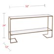Southern Enterprises Horten Narrow Mirrored Shelf Console in Gold