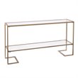 Southern Enterprises Horten Narrow Mirrored Shelf Console in Gold