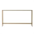 SEI Furniture Darrin Narrow Mirror Top Console Table in Gold