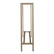 SEI Furniture Darrin Narrow Mirror Top Console Table in Gold