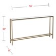 SEI Furniture Darrin Narrow Mirror Top Console Table in Gold