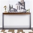 Holly and Martin Macen Transitional Console in Dark Tobacco and Gunmetal Gray