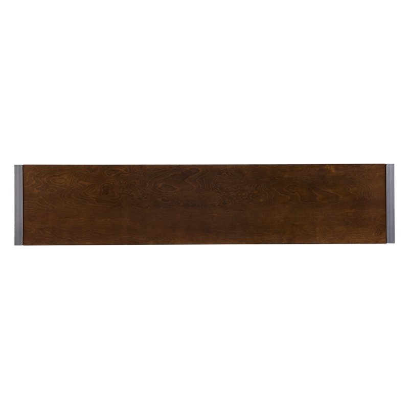 Holly and Martin Macen Transitional Console in Dark Tobacco and Gunmetal Gray
