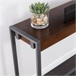 Holly and Martin Macen Transitional Console in Dark Tobacco and Gunmetal Gray