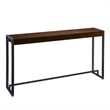 Holly and Martin Macen Transitional Console in Dark Tobacco and Gunmetal Gray