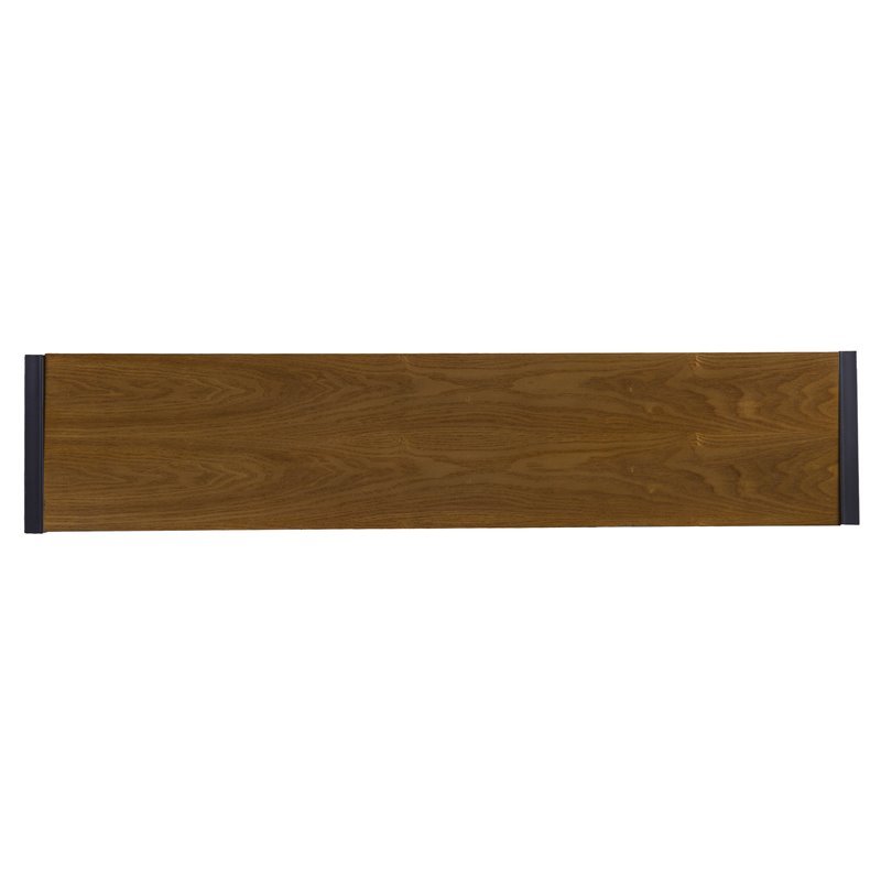 Holly and Martin Macen Transitional Console in Weathered Gray Oak and Black