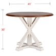 SEI Furniture Barrisdale Farmhouse Round Dining Table in Brown and White