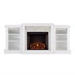 SEI Furniture Gallatin Traditional Electric Fireplace with Storage in White